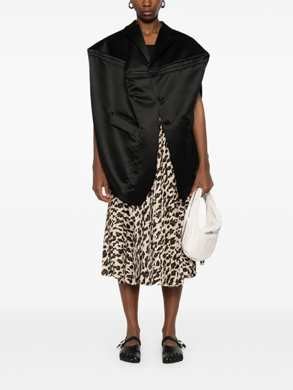 Leopard-Print Midi Skirt