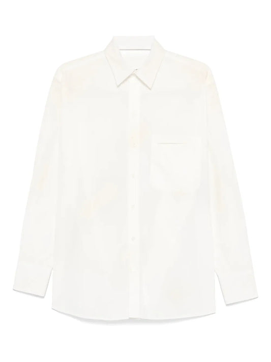 Cut-Out-Collar Shirt