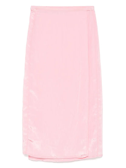 Crinkled Midi Skirt