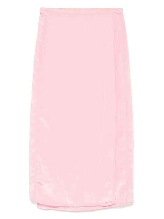 Crinkled Midi Skirt