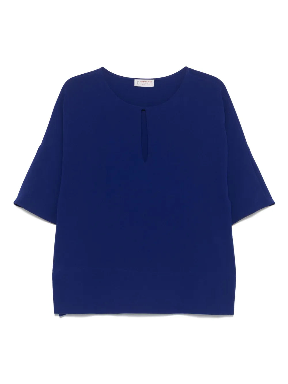 Keyhole-Neck Blouse