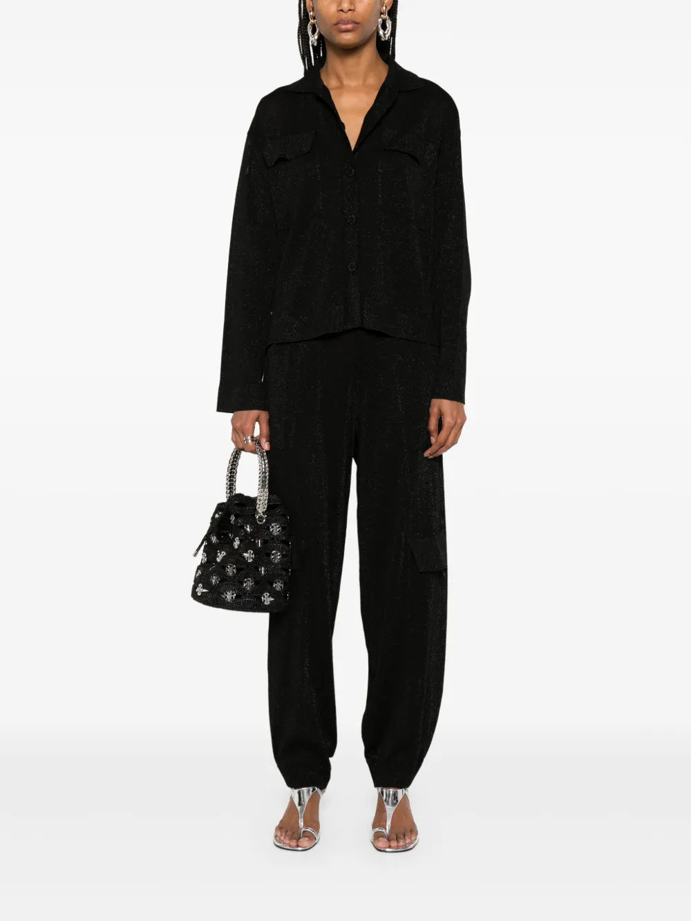Lurex-Detail Track Pants