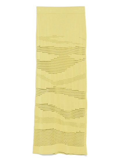 Drop-Stitch-Detailing Maxi Skirt