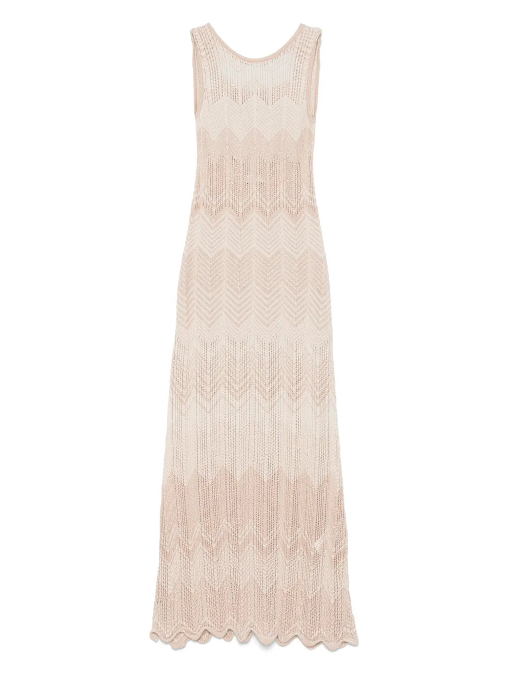 Chevron-Knit Maxi Dress