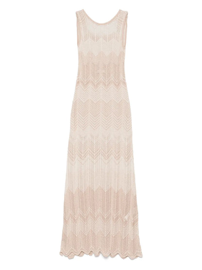 Chevron-Knit Maxi Dress