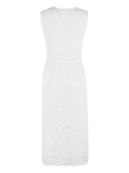 Lace-Detailing Midi Dress