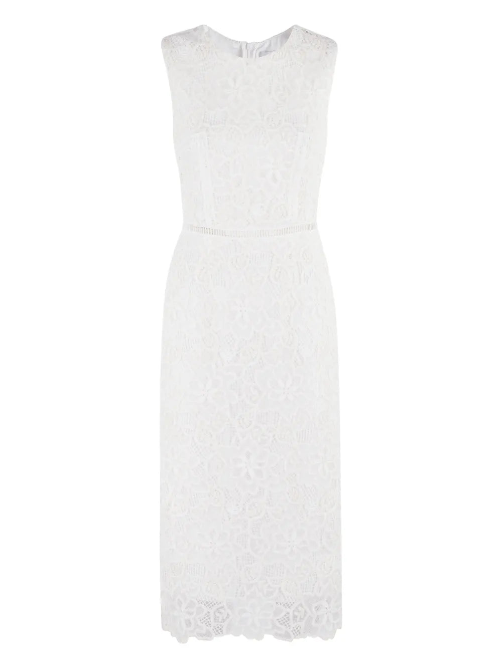 Lace-Detailing Midi Dress