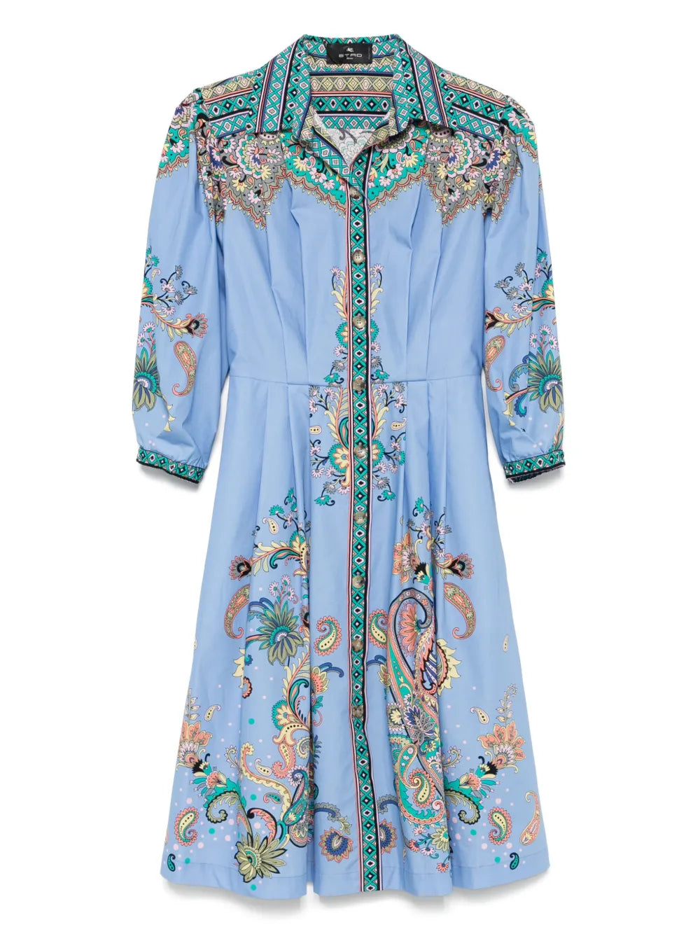 Paisley-Print Midi Dress