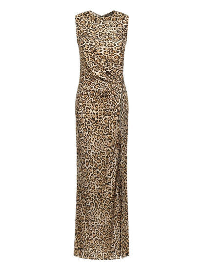 Leopard-Print Maxi Dress