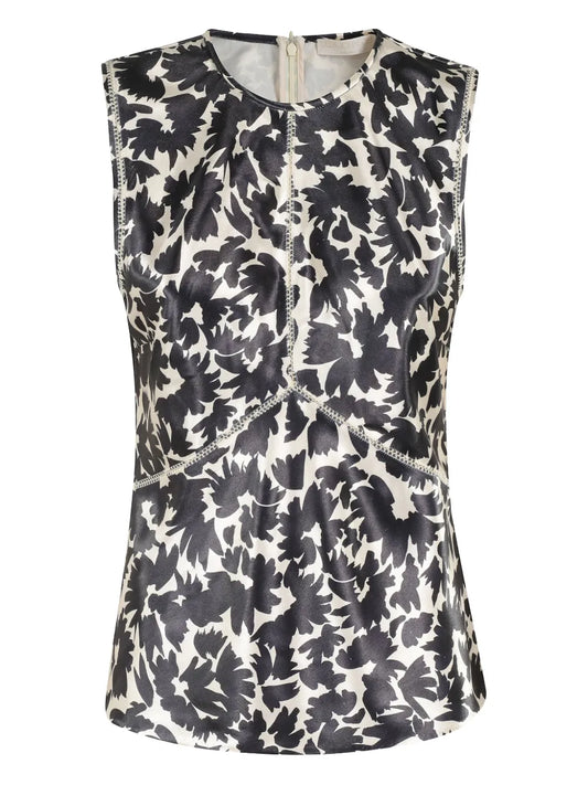 Raven Floral-Print Sleeveless Top