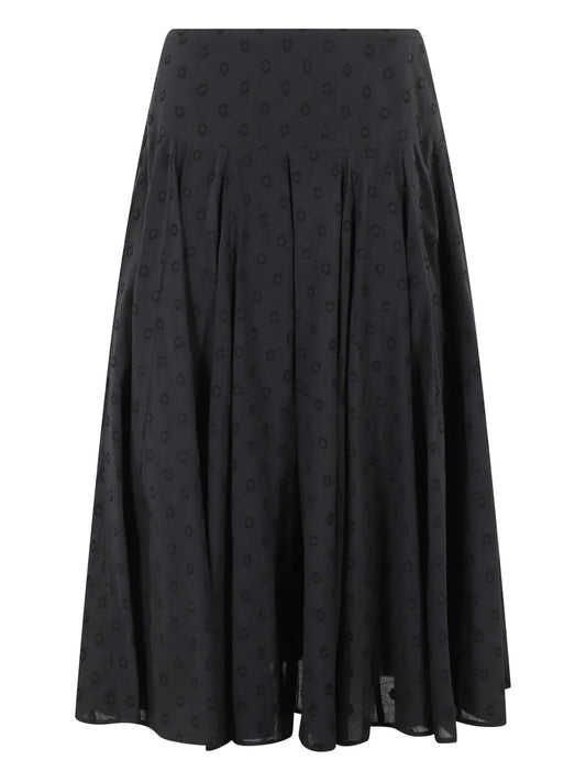 Luisa Dotted Midi Skirt