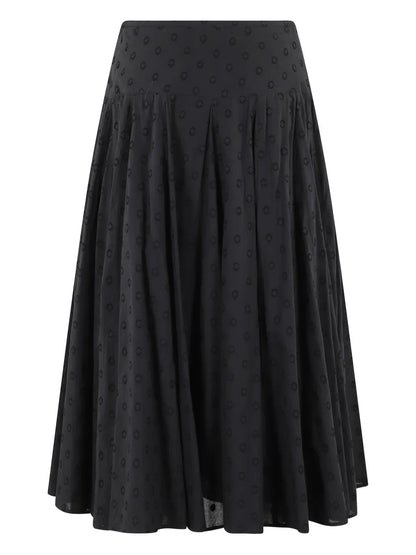 Luisa Dotted Midi Skirt