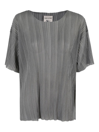 Pleated Sheer Top
