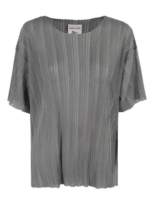 Pleated Sheer Top