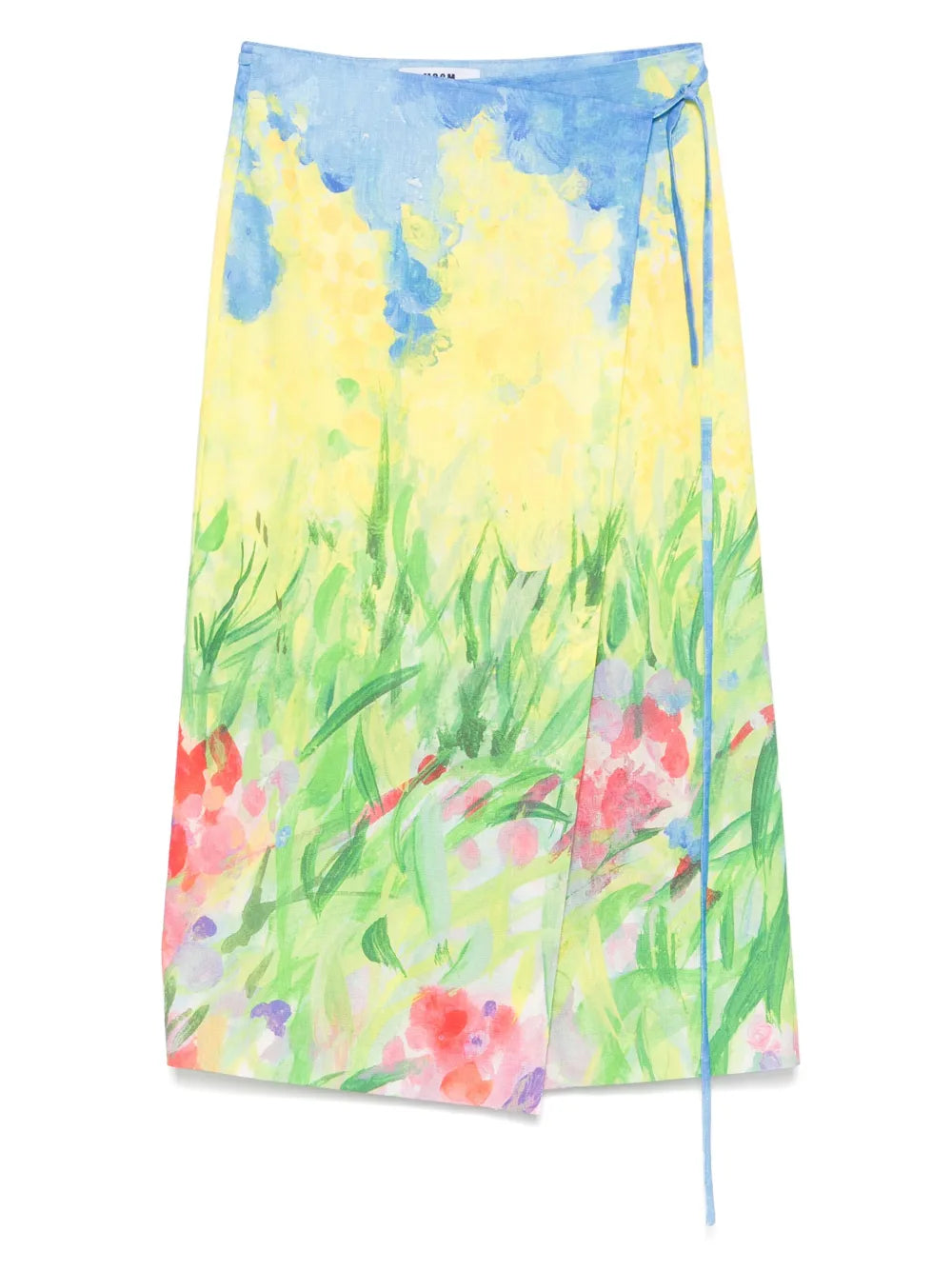 Floral-Print Midi Skirt