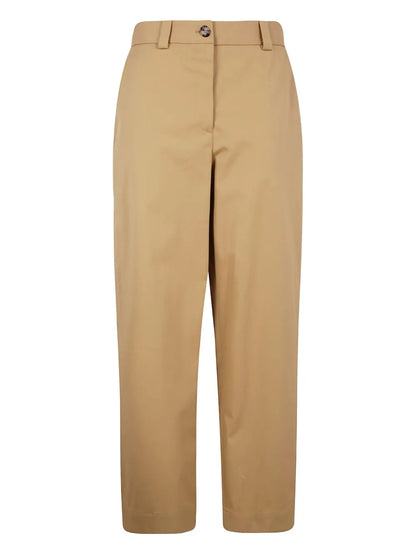 Cotton Straight-Leg Trousers