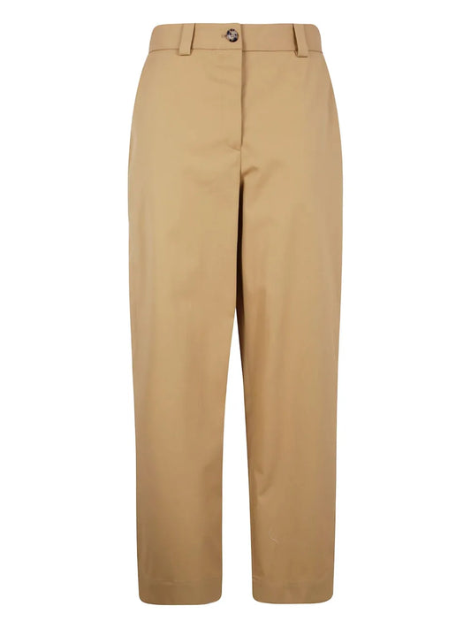 Cotton Straight-Leg Trousers