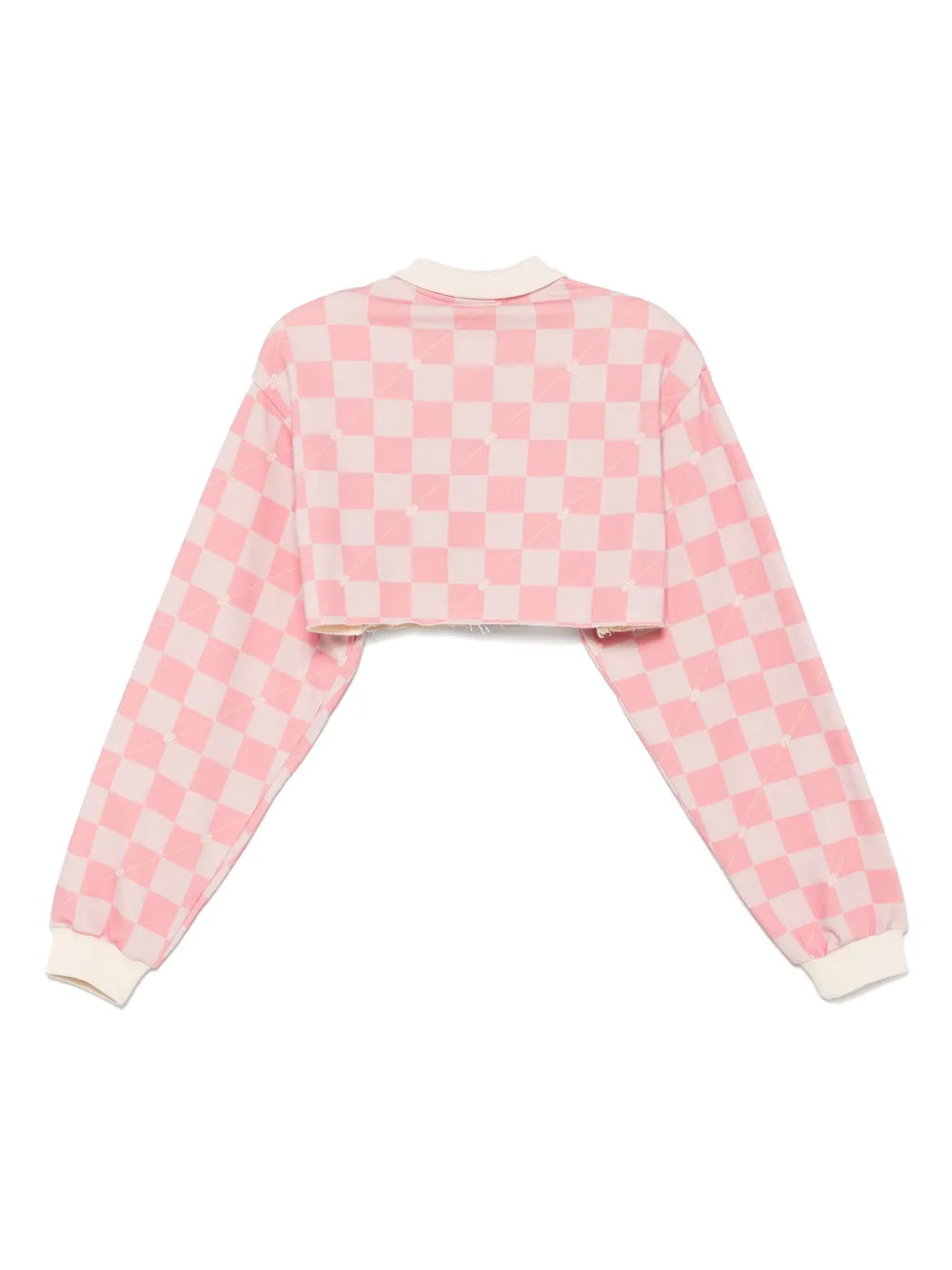Logo-Check Cropped Polo Top
