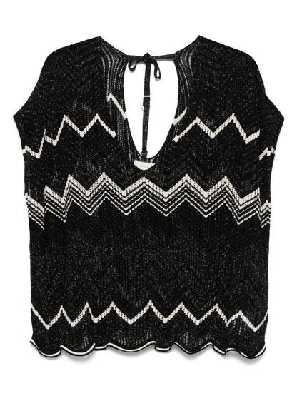 Chevron-Knit Top