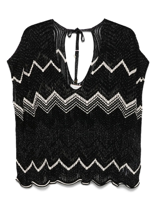 Chevron-Knit Top
