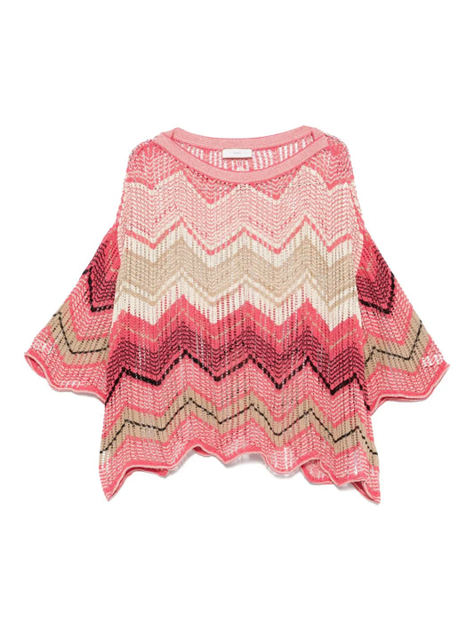 Pointelle-Knit Top