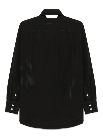 Cut-Out-Collar Shirt