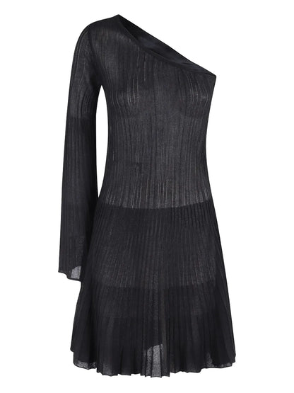 Asymmetric Pleated Dress