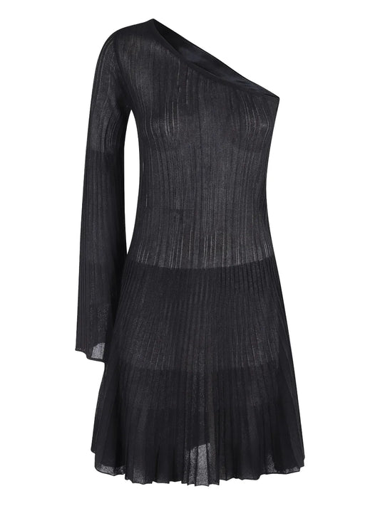 Asymmetric Pleated Dress