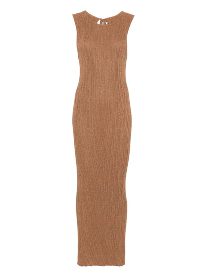 Ribbed Lurex Maxi Dress