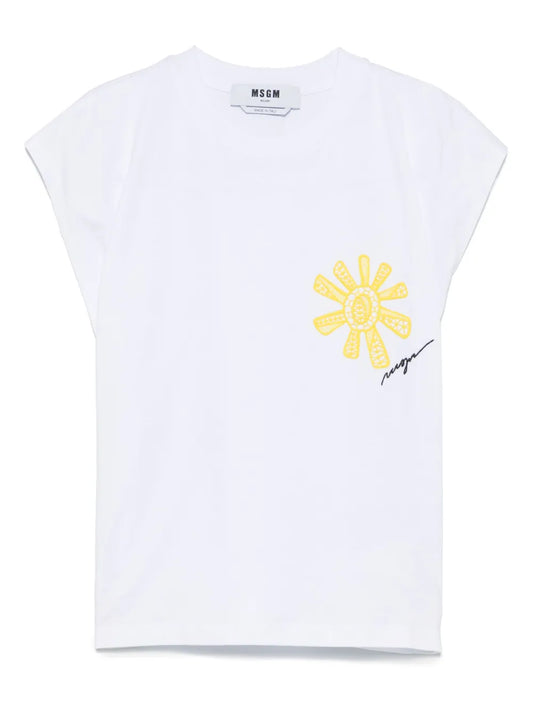 Sun-Embroidery T-Shirt