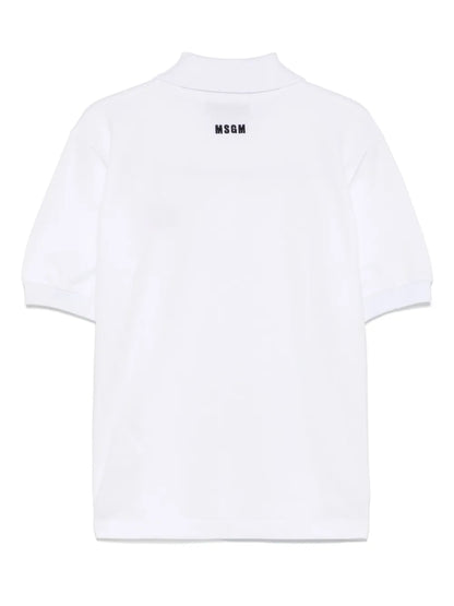 Sun-Embroidery Polo Top