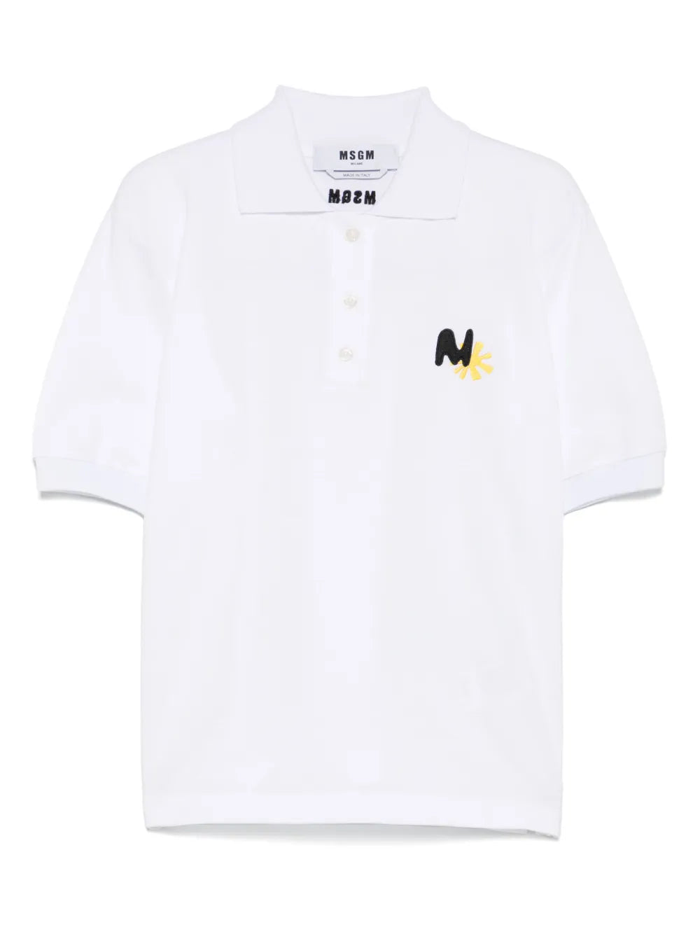Sun-Embroidery Polo Top