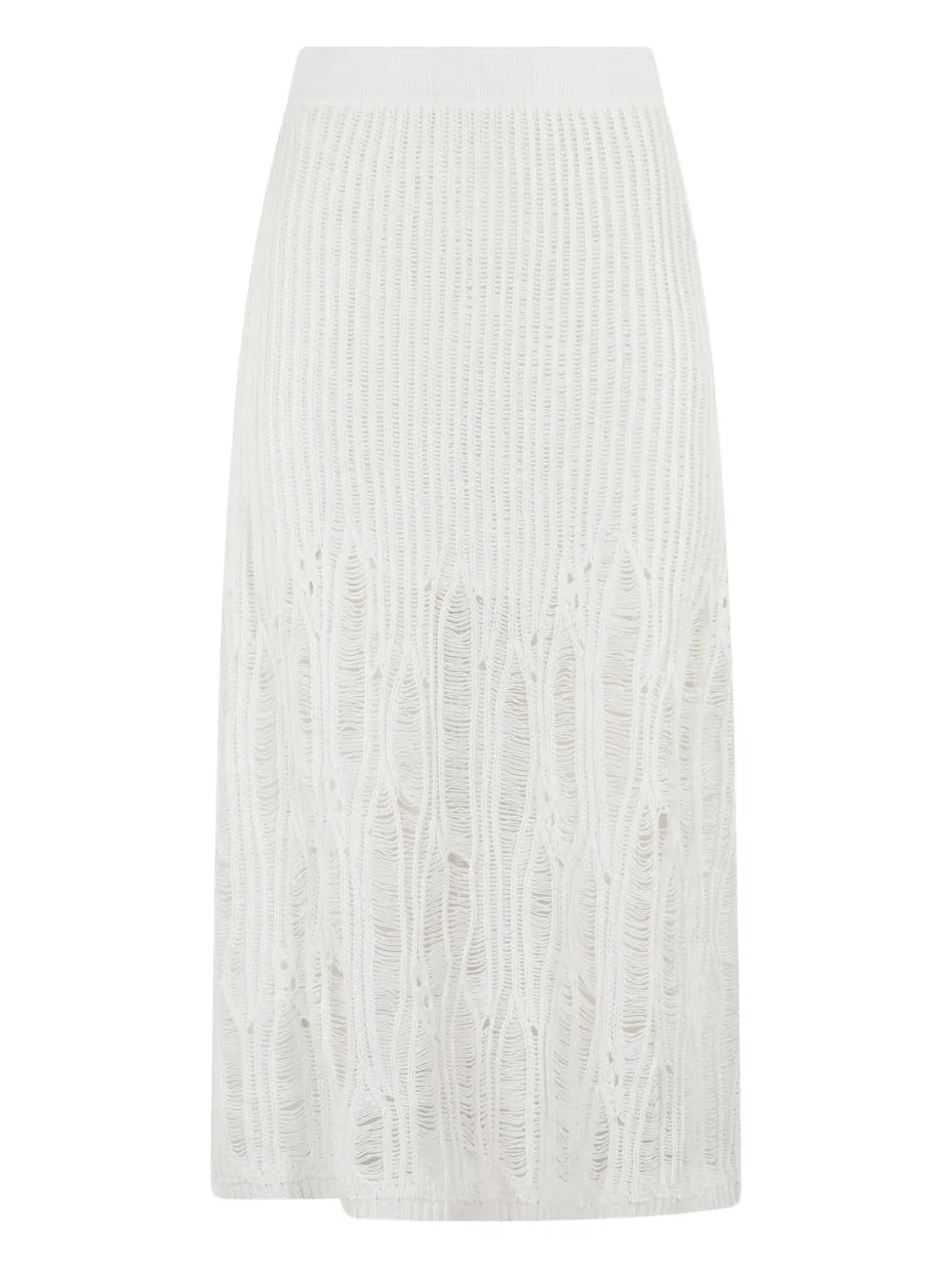 Knitted-Design Midi Skirt