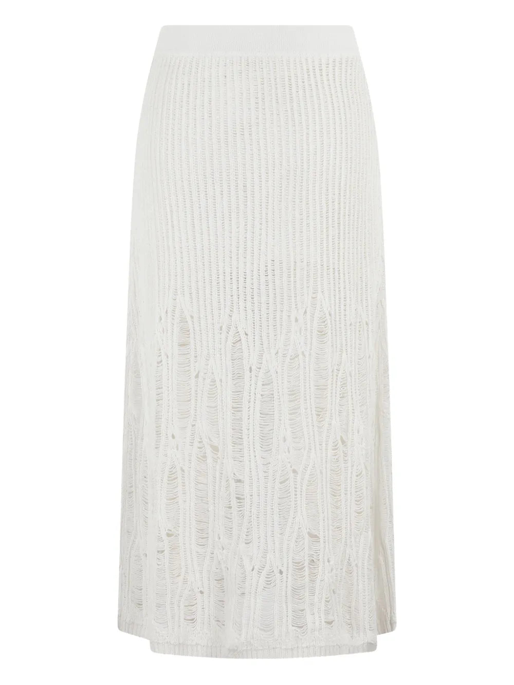 Knitted-Design Midi Skirt