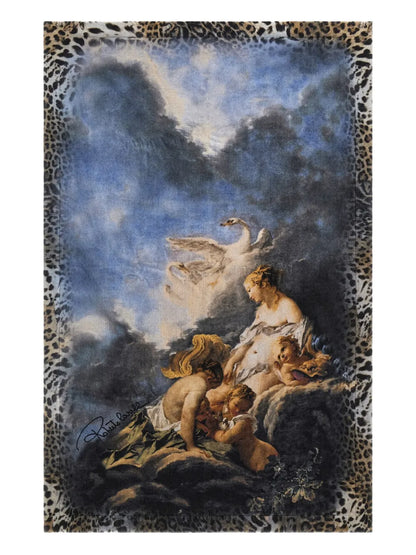 Wild Leda-Print Beach Towel