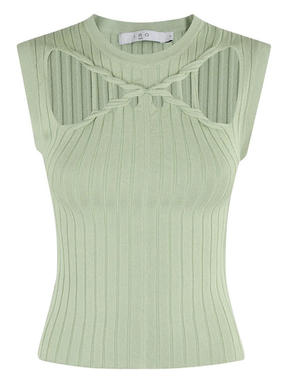 Cut-Out Detail Ribbed Top