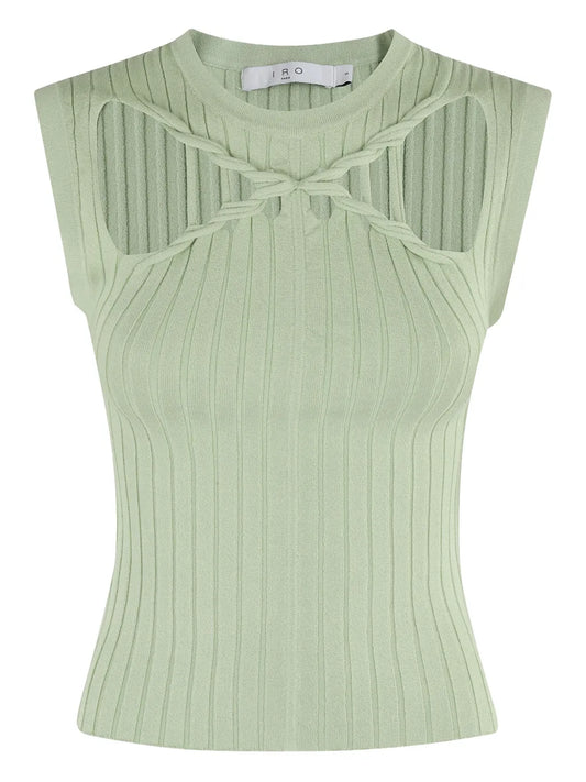 Cut-Out Detail Ribbed Top