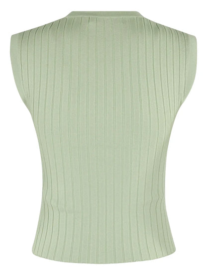 Cut-Out Detail Ribbed Top