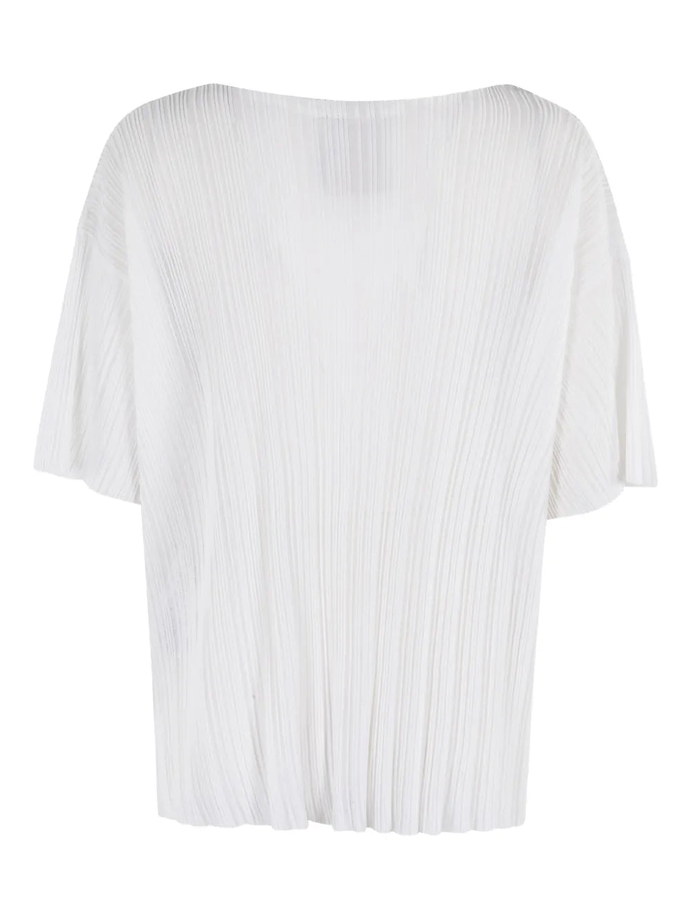 Pleated Short-Sleeve Blouse