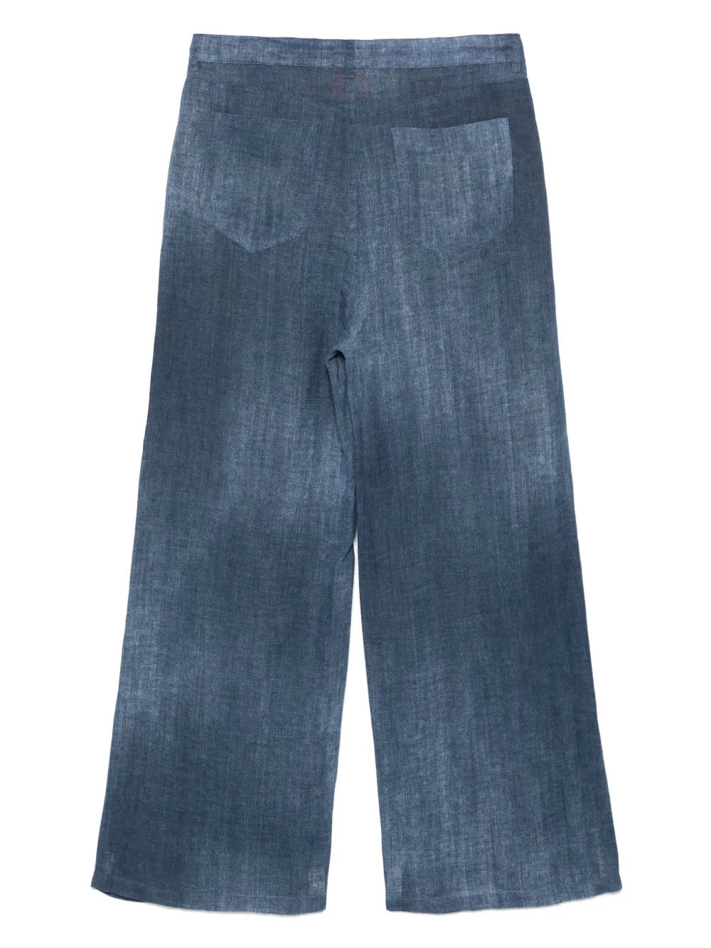 Denim-Print Trousers