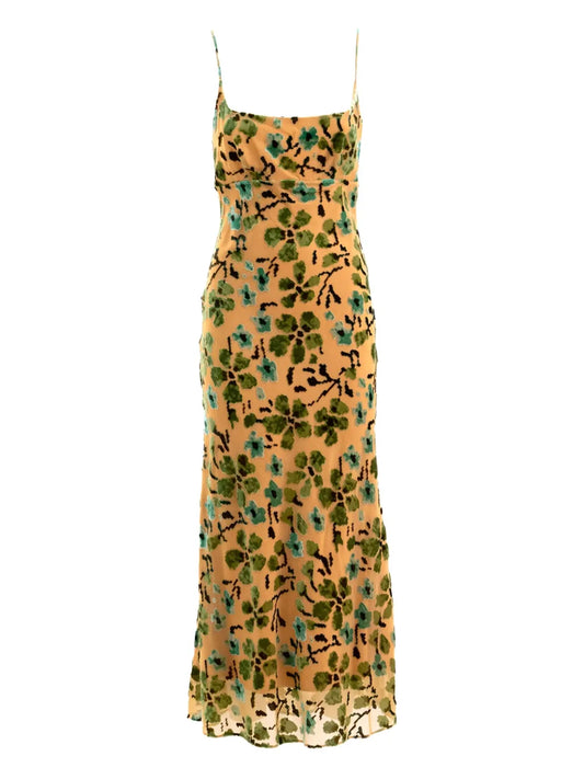 Floral-Print Midi Dress