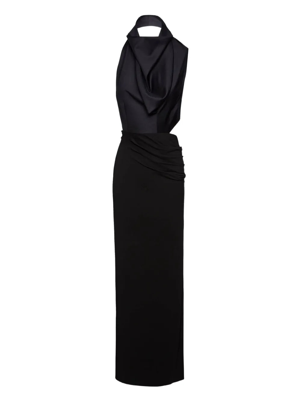 Draped Halterneck Evening Dress