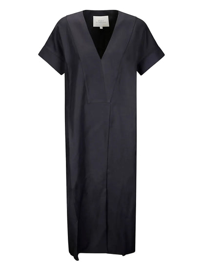 V-Neck Short-Sleeved Dress