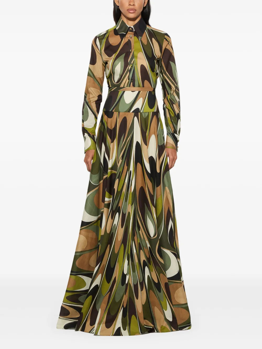 Onde-Print Maxi Skirt
