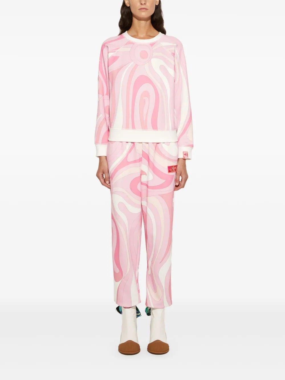 Marmo-Print Fleece Sweatshirt