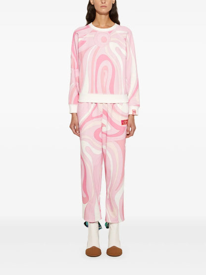 Marmo-Print Fleece Sweatshirt