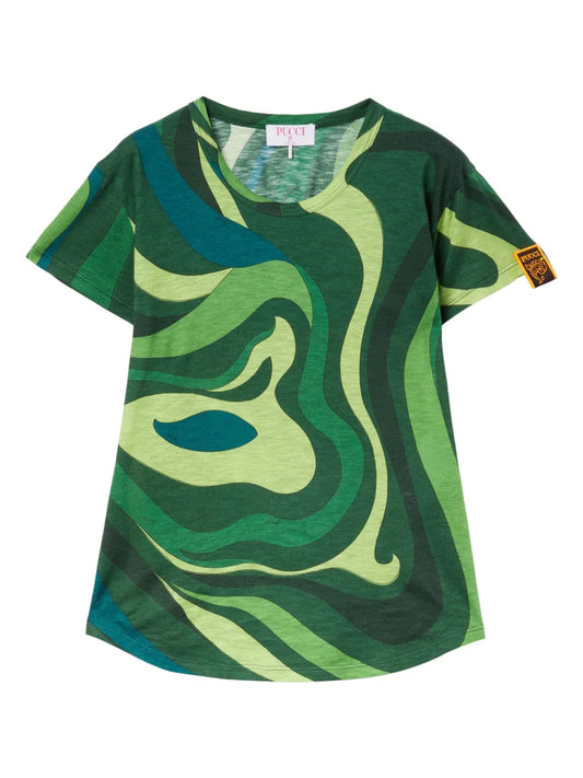 Abstract-Print T-Shirt