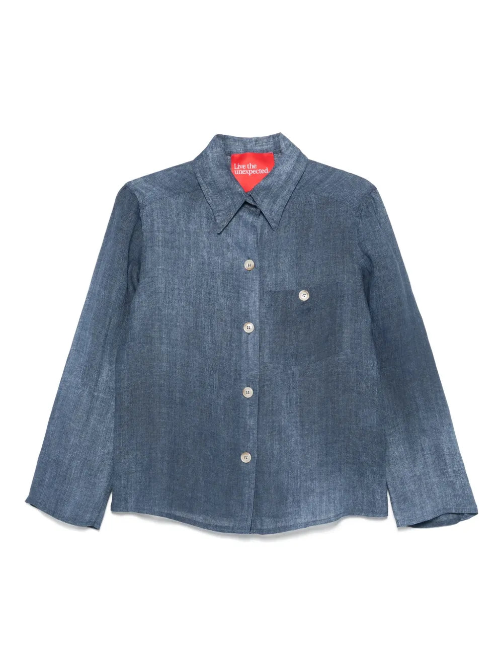 Denim-Print Shirt
