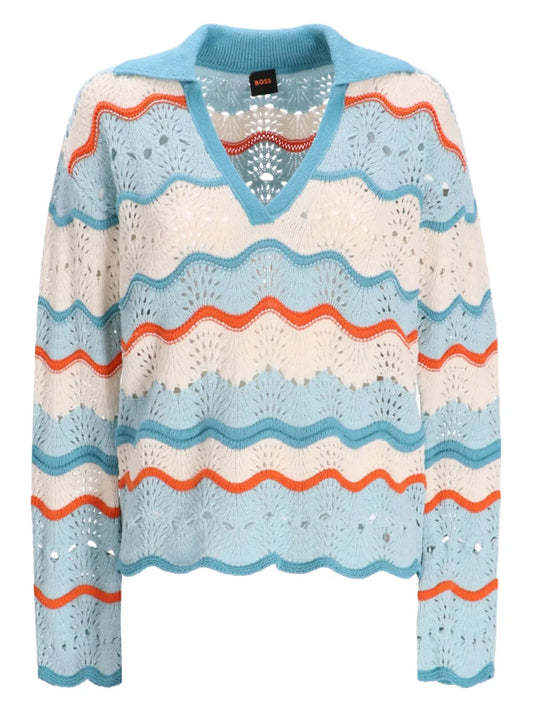 Pointelle-Knit Sweater