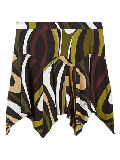 Marmo-Print Mini Skirt